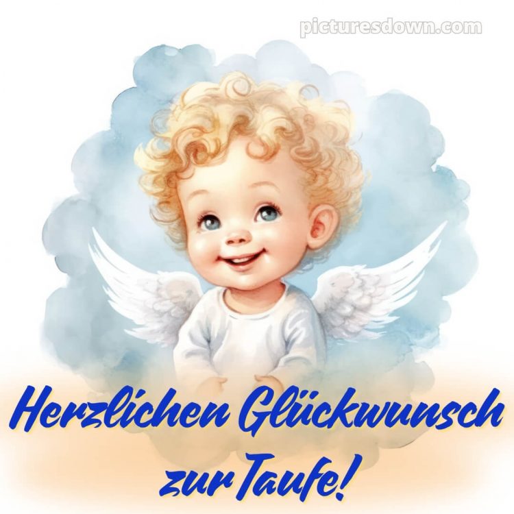Glückwünsche zur Taufe Junge bild Engel kostenlos