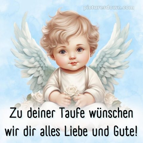 Glückwünsche zur Taufe Junge bild Rosen kostenlos