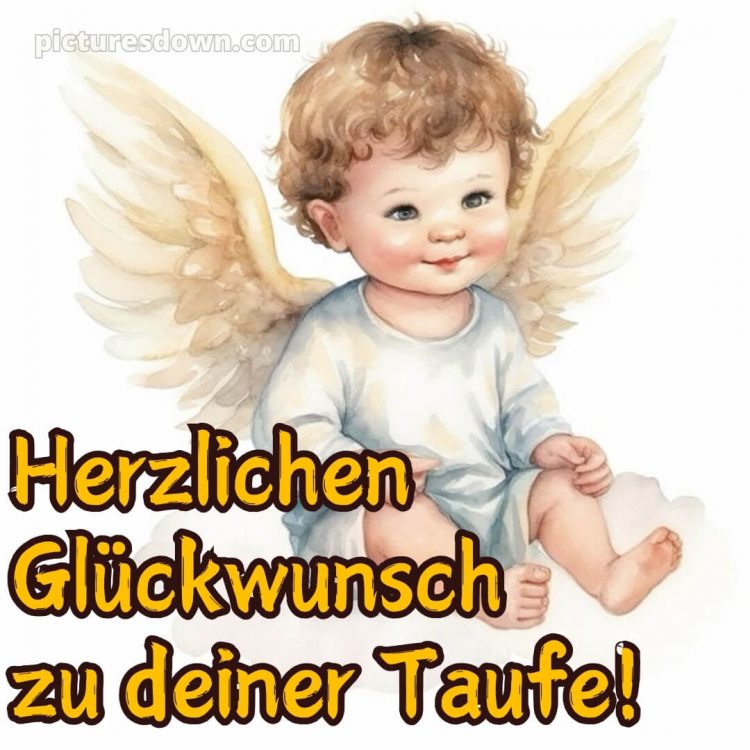 Glückwünsche zur Taufe Junge bild kleiner Engel kostenlos