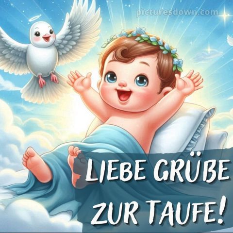 Glückwünsche zur Taufe Junge bild Vogel kostenlos