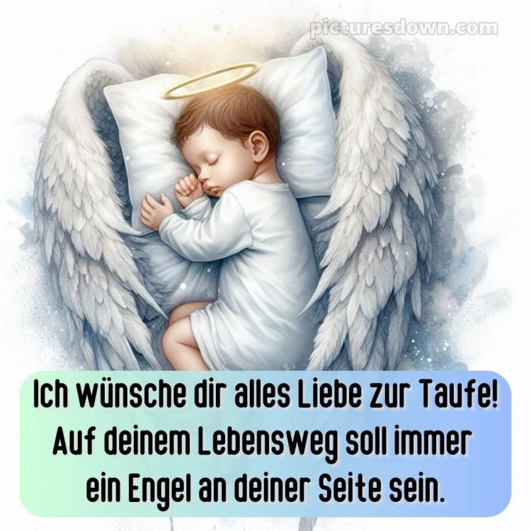 Glückwünsche zur Taufe Junge bild Kissen kostenlos