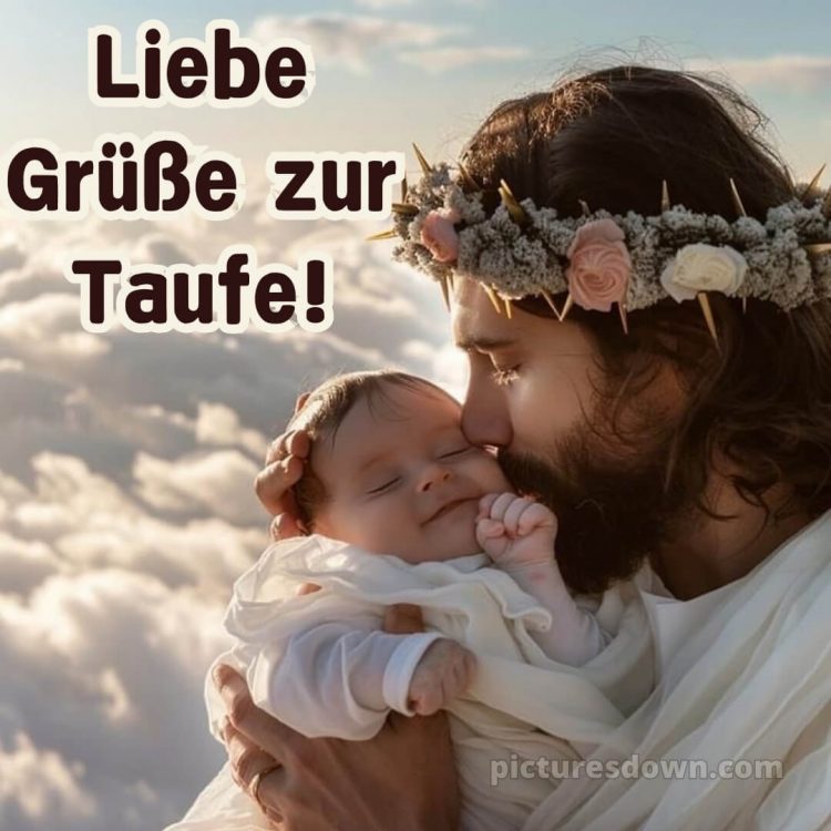 Glückwünsche zur Taufe Junge bild Wolke kostenlos