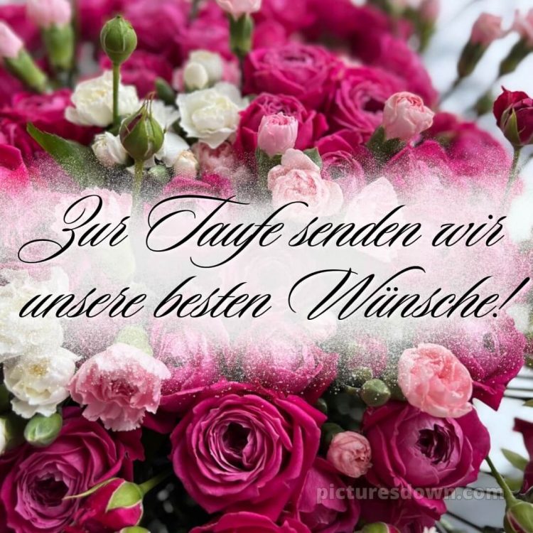 Glückwünsche zur Taufe locker bild Blumen kostenlos