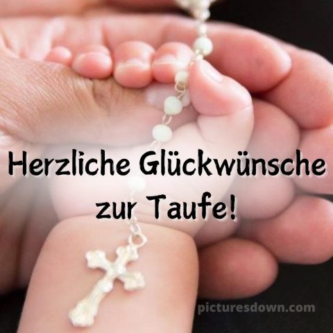 Glückwünsche zur Taufe Mädchen bild Kreuz kostenlos