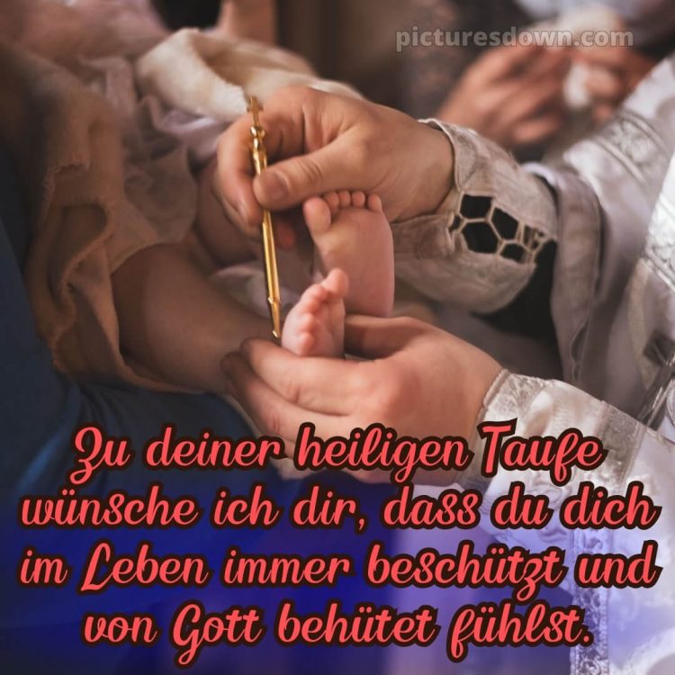 Glückwünsche zur Taufe Mädchen bild Füße kostenlos