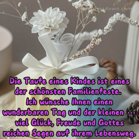 Glückwünsche zur Taufe Mädchen bild Geschenk kostenlos