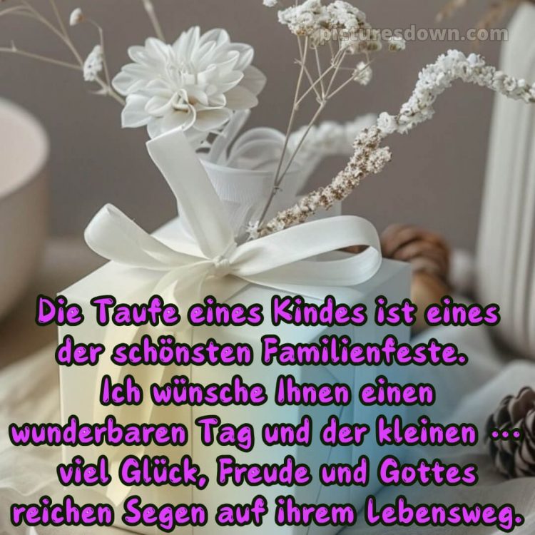 Glückwünsche zur Taufe Mädchen bild Geschenk kostenlos