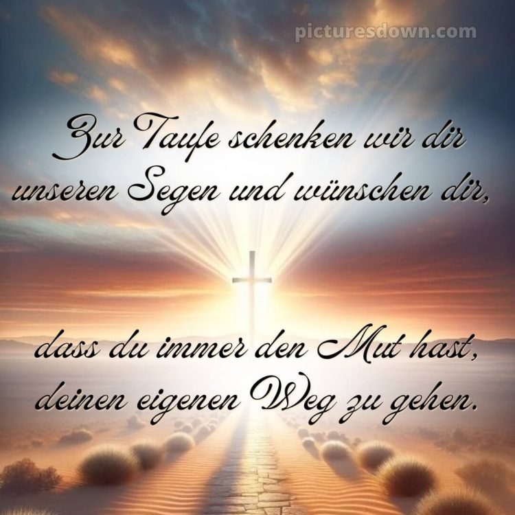 Glückwünsche zur Taufe modern bild Straße kostenlos