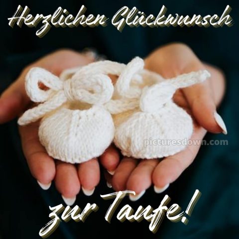 Glückwünsche zur Taufe modern bild Hände kostenlos