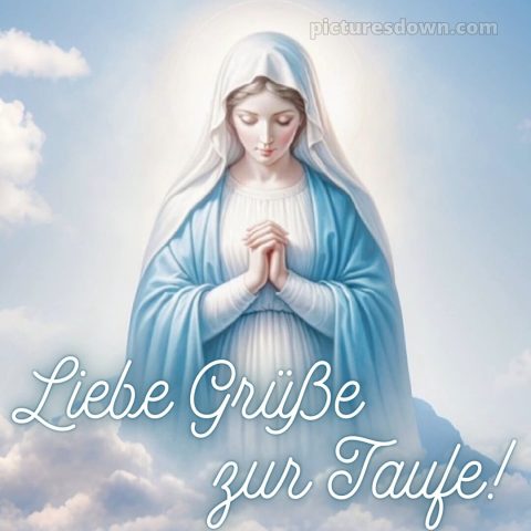 Glückwünsche zur Taufe modern kurz bild Wolken kostenlos