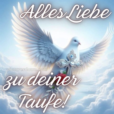 Glückwünsche zur Taufe modern kurz bild Himmel kostenlos