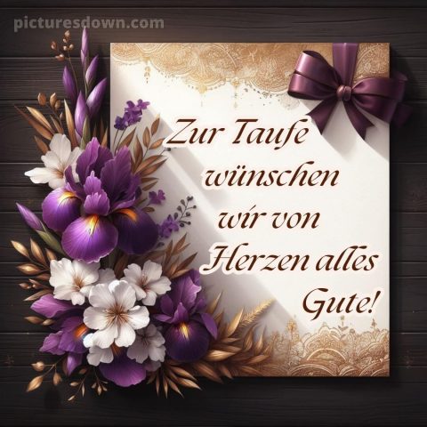 Glückwünsche zur Taufe nicht religiös bild hübsche Karte kostenlos