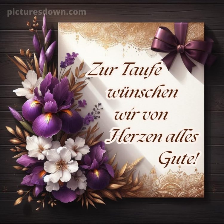 Glückwünsche zur Taufe nicht religiös bild hübsche Karte kostenlos