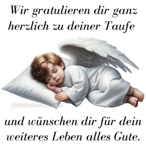 Glückwünsche zur Taufe von den Großeltern bild Kissen kostenlos