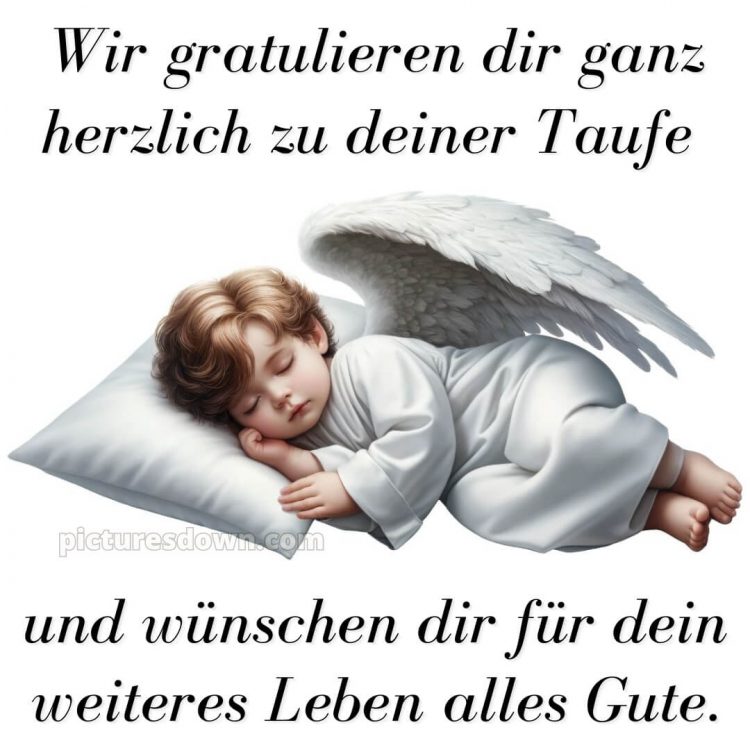 Glückwünsche zur Taufe von den Großeltern bild Kissen kostenlos