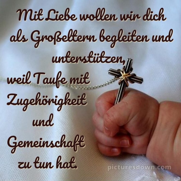 Glückwünsche zur Taufe von den Großeltern bild Hand kostenlos