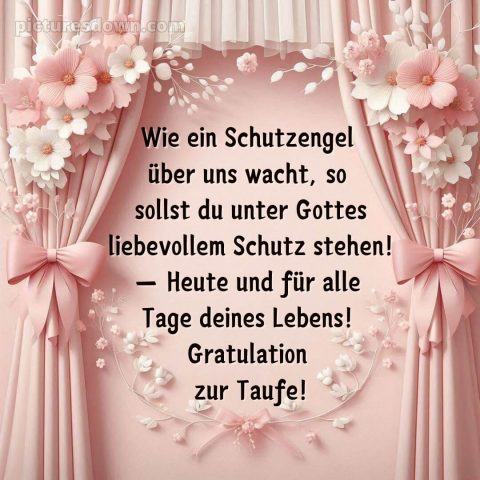 Glückwünsche zur Taufe von Paten modern bild Bögen kostenlos
