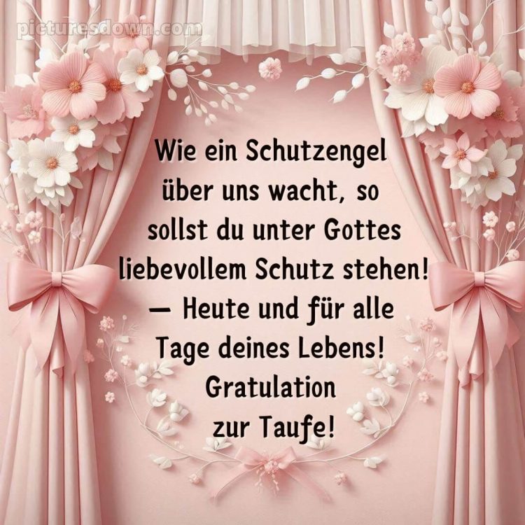 Glückwünsche zur Taufe von Paten modern bild Bögen kostenlos