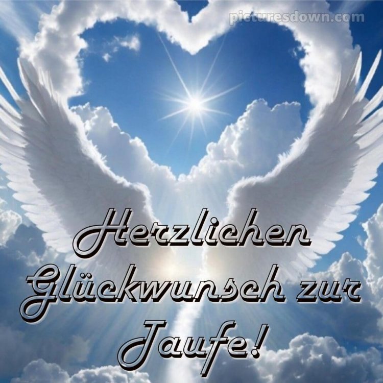 Glückwünsche zur Taufe von Paten modern bild Himmel kostenlos