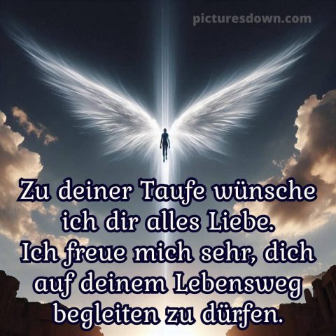 Glückwünsche zur Taufe von Paten modern bild Wolke kostenlos