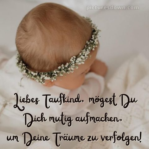 Glückwünsche zur Taufe von Paten modern bild Säugling kostenlos