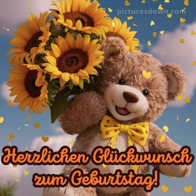 Moderne glückwünsche zum geburtstag whatsapp bild Sonnenblumen kostenlos