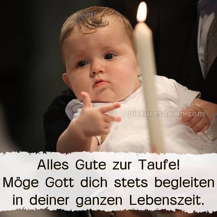 Text Glückwünsche zur Taufe bild Kerze kostenlos