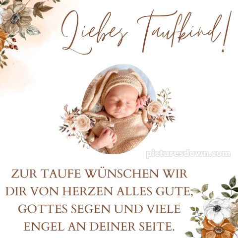 Text Glückwünsche zur Taufe bild Karte kostenlos