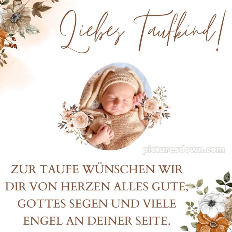 Text Glückwünsche zur Taufe bild Karte kostenlos