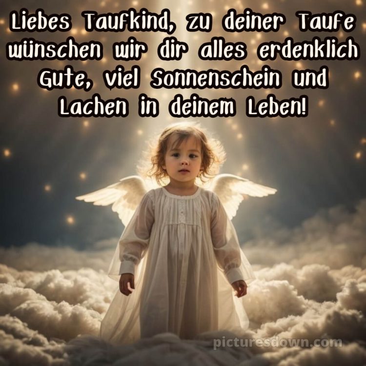 Text Glückwünsche zur Taufe bild Engel kostenlos