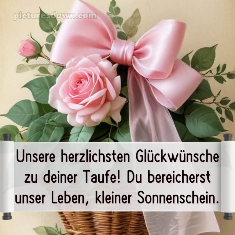 Text Glückwünsche zur Taufe bild Bogen kostenlos