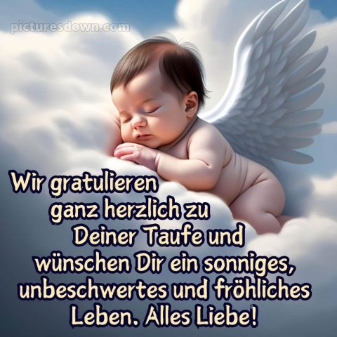 Text Glückwünsche zur Taufe bild Flügel kostenlos