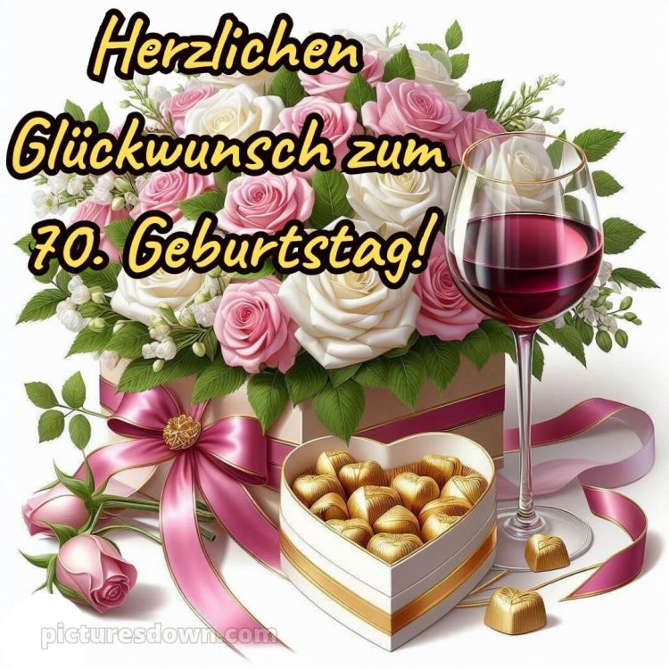 Whatsapp glückwünsche zum 70. geburtstag bild Bouquet kostenlos