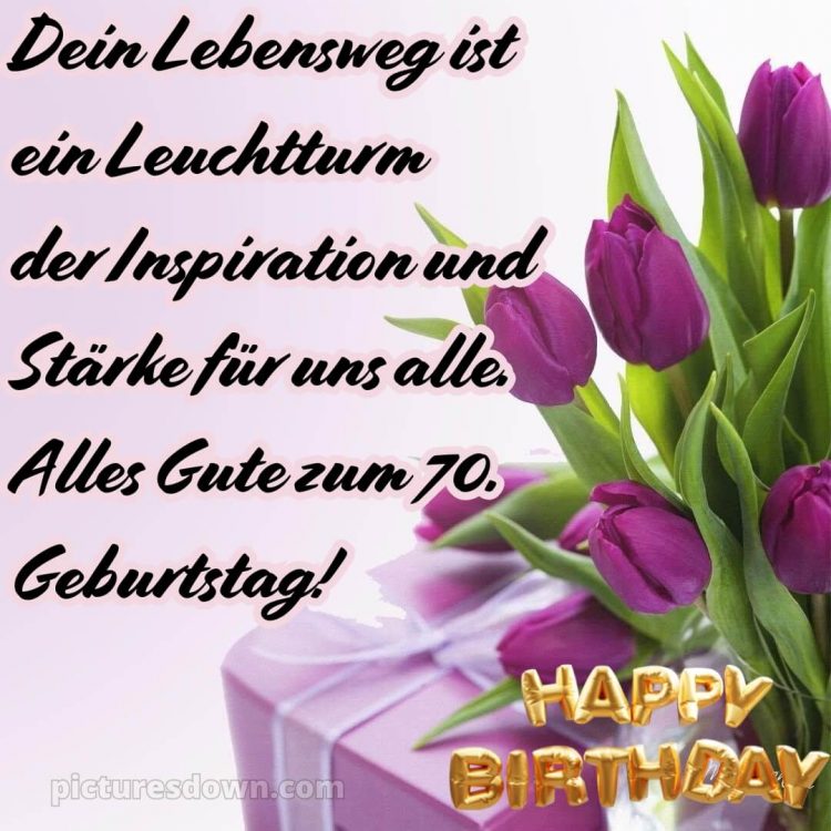 Whatsapp glückwünsche zum 70. geburtstag bild Tulpen kostenlos
