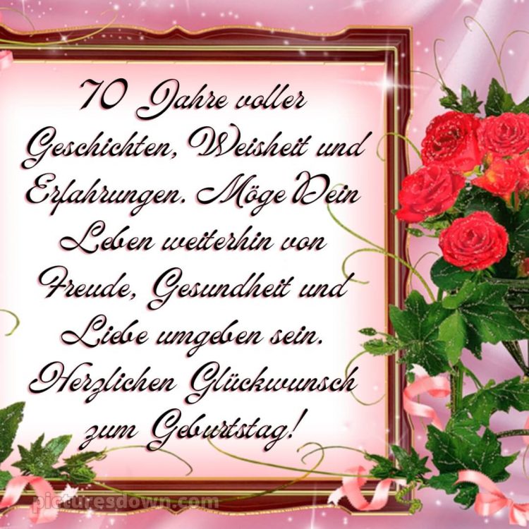 Whatsapp glückwünsche zum 70. geburtstag bilder bild Karte kostenlos