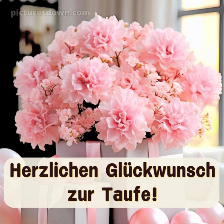 Wie schreibe ich Glückwünsche zur Taufe bild Blumen kostenlos