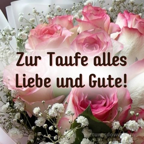 Wie schreibe ich Glückwünsche zur Taufe bild Rosen kostenlos