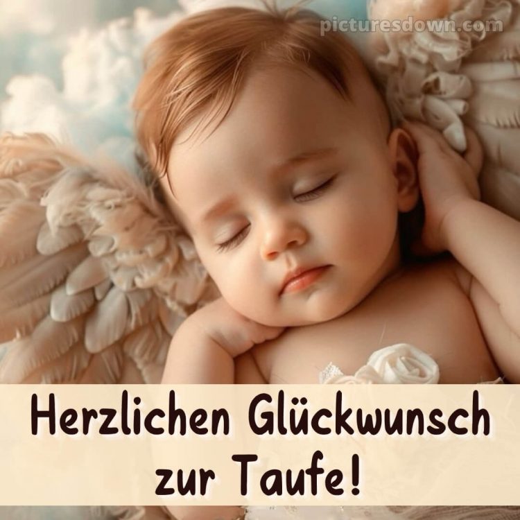Wie schreibe ich Glückwünsche zur Taufe bild schlafendes Baby kostenlos