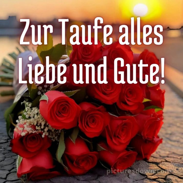 Wie schreibe ich Glückwünsche zur Taufe bild Sonnenuntergang kostenlos