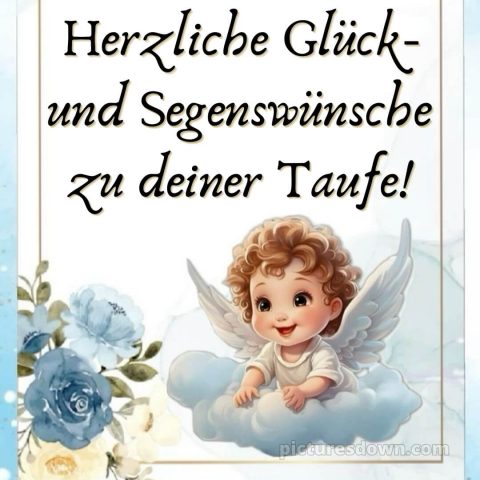 Wie schreibe ich Glückwünsche zur Taufe bild Engel kostenlos