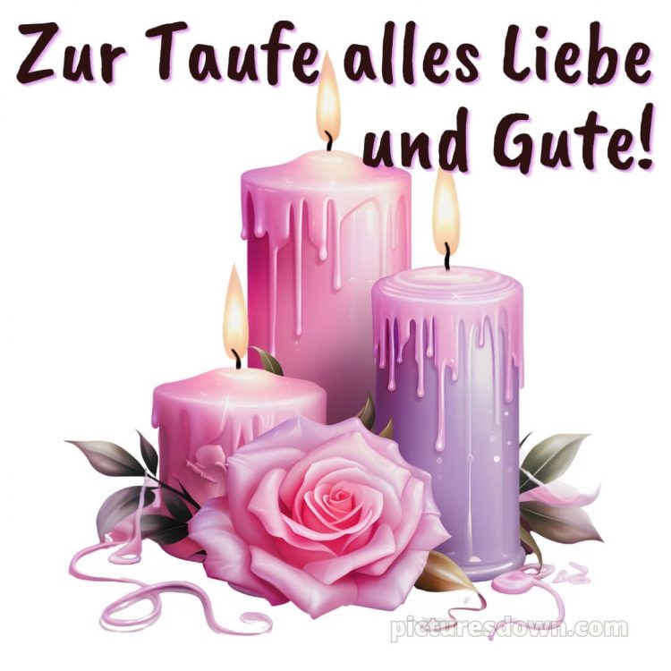 Wie schreibe ich Glückwünsche zur Taufe bild Kerzen kostenlos