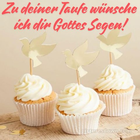 Zur Taufe Glückwünsche bild Cupcakes kostenlos