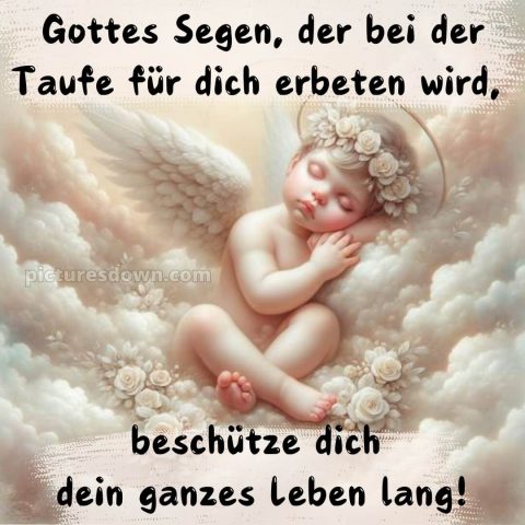 Zur Taufe Glückwünsche bild Engel kostenlos