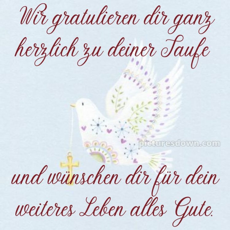 Zur Taufe Glückwünsche bild Vogel kostenlos