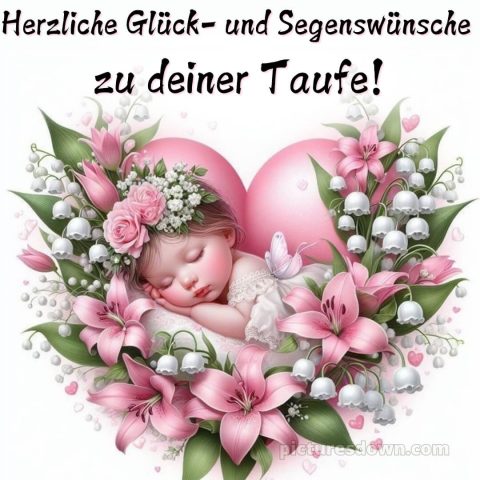 Zur Taufe Glückwünsche bild Herz kostenlos