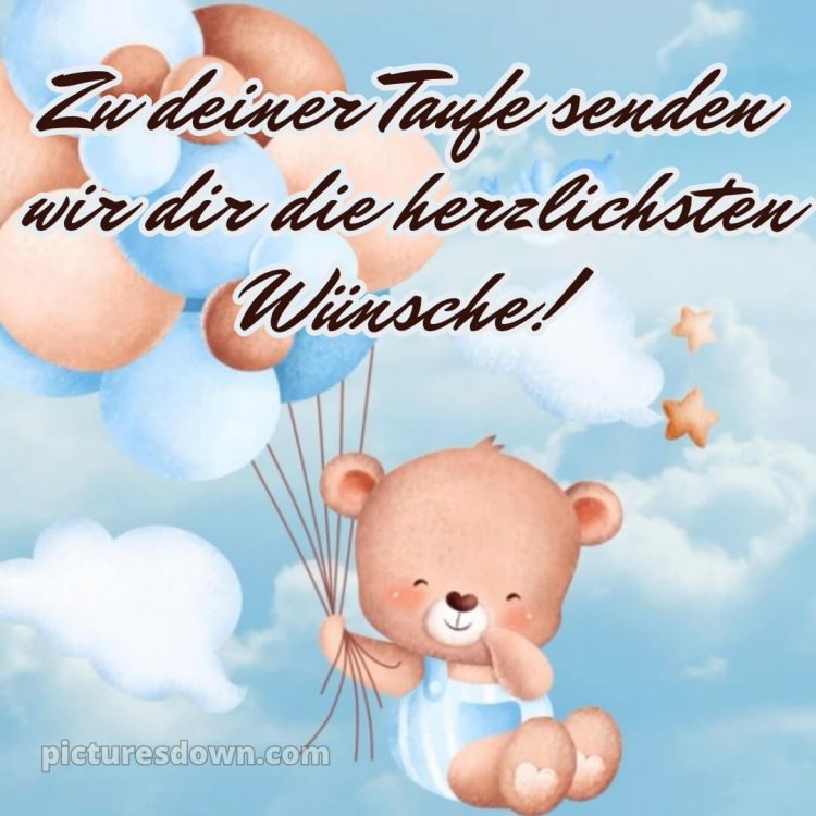Glückwünsche von oma und opa zur taufe bild Teddy kostenlos