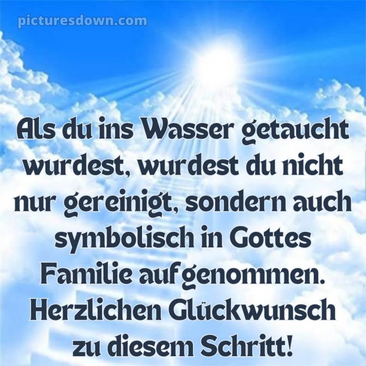 Glückwünsche von oma und opa zur taufe bild Sonne kostenlos