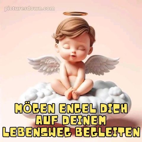 Glückwünsche zur taufe junge kurz bild Engelchen kostenlos