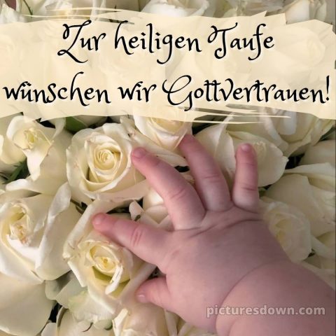Glückwünsche zur taufe junge kurz bild Hand kostenlos