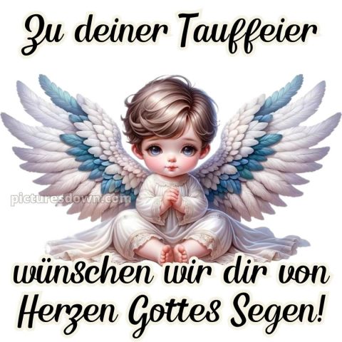 Glückwünsche zur taufe junge kurz bild Flügelmann kostenlos